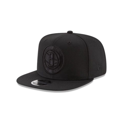 Sapca New Era Brooklyn Nets NBA Black On Black High Crown 9FIFTY Snapback - Negrii